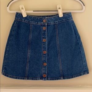 brandy melville jean mini-skirt